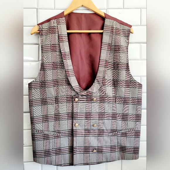 Bagozza Mens 2 Piece Suit Waistcoat And Pants Lightweight Wool Fabric Gray Burgu - Picture 2 of 8